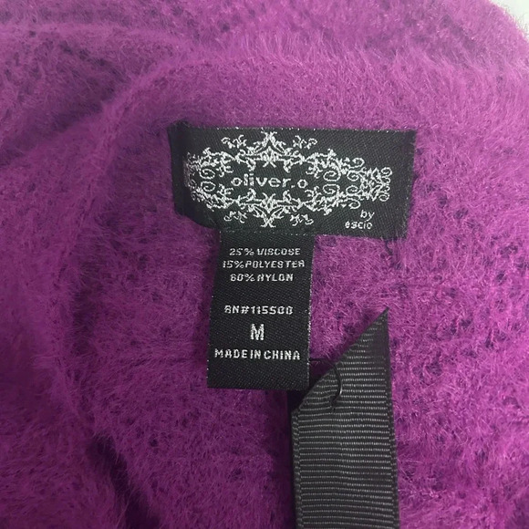 🩷”Oliver O” NWT Vibrant Purple 3/4 Sleeve Super Soft Sweater Size M💜 - Picture 6 of 11